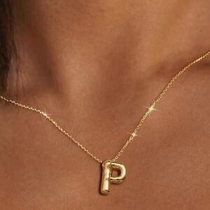 BRAND NEW, STILL IN THE PACKAGE Trendy Bubble Initial Charm and Necklace